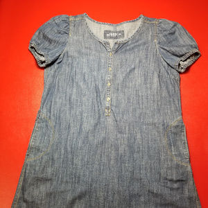 GAP sz XL denim short sleeve shift dress